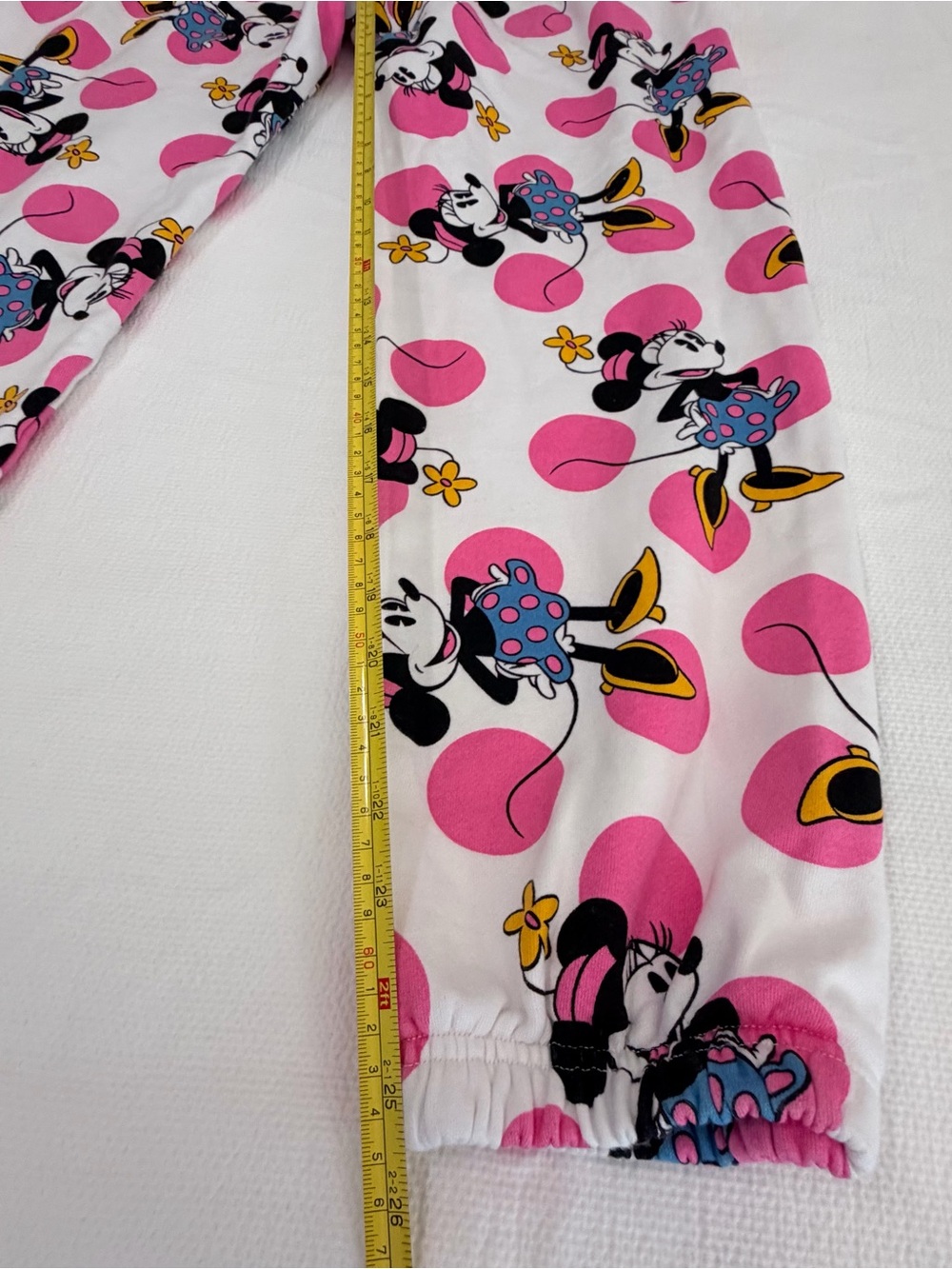 Disney Parks Minnie Mouse Pink & White Polka Dot Sweat Pants Joggers Size M - Picture 5 of 7